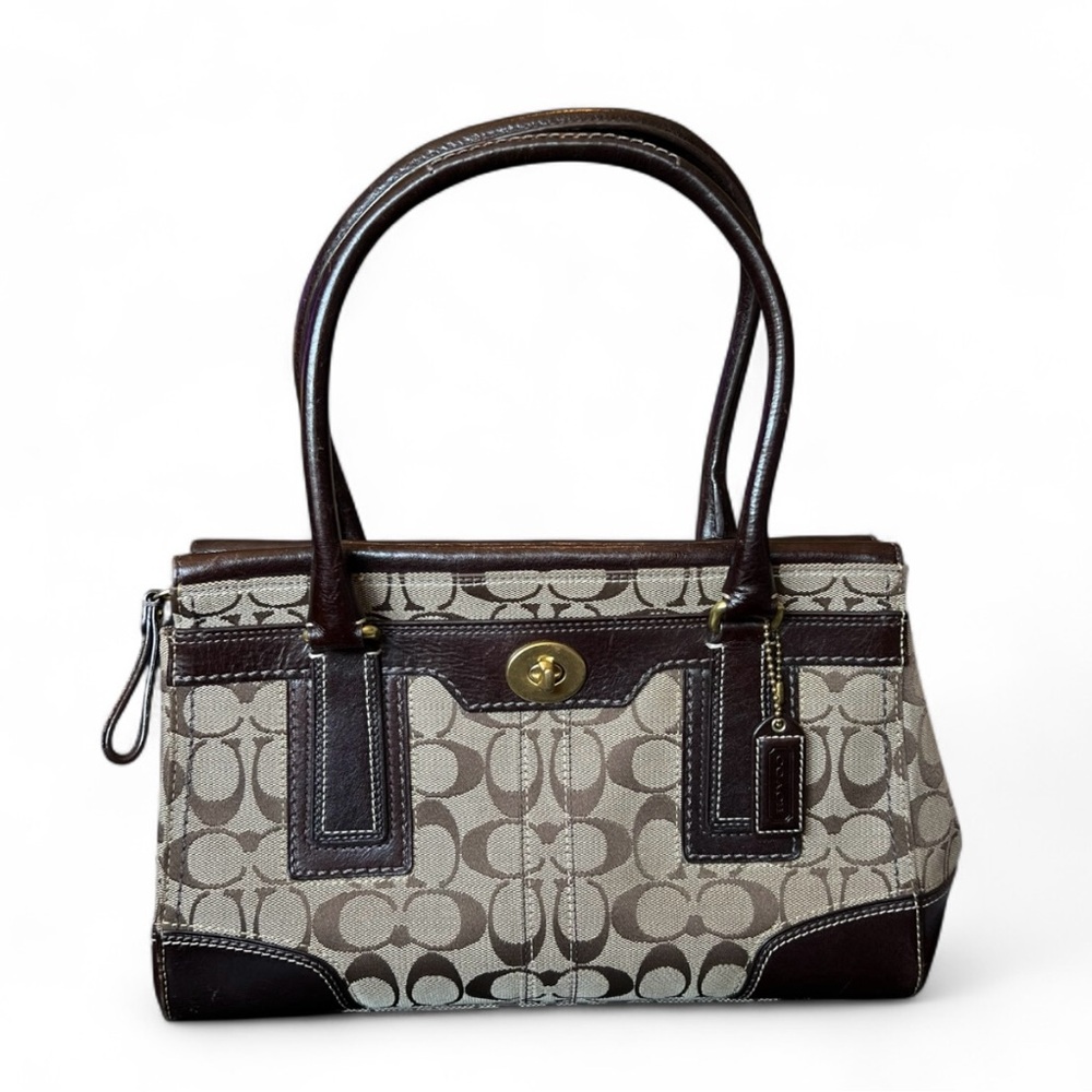 Coach Signature Hampton Brown Bag